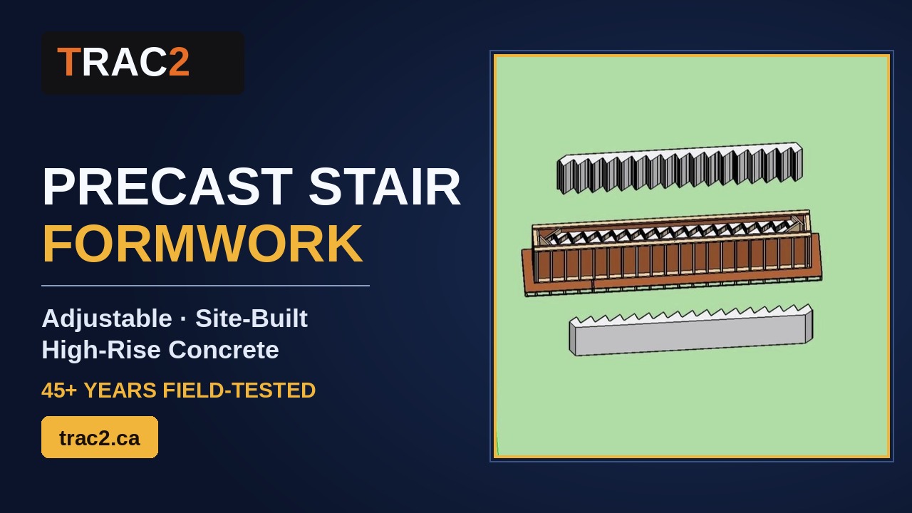 Adjustable Precast Stair Forming System